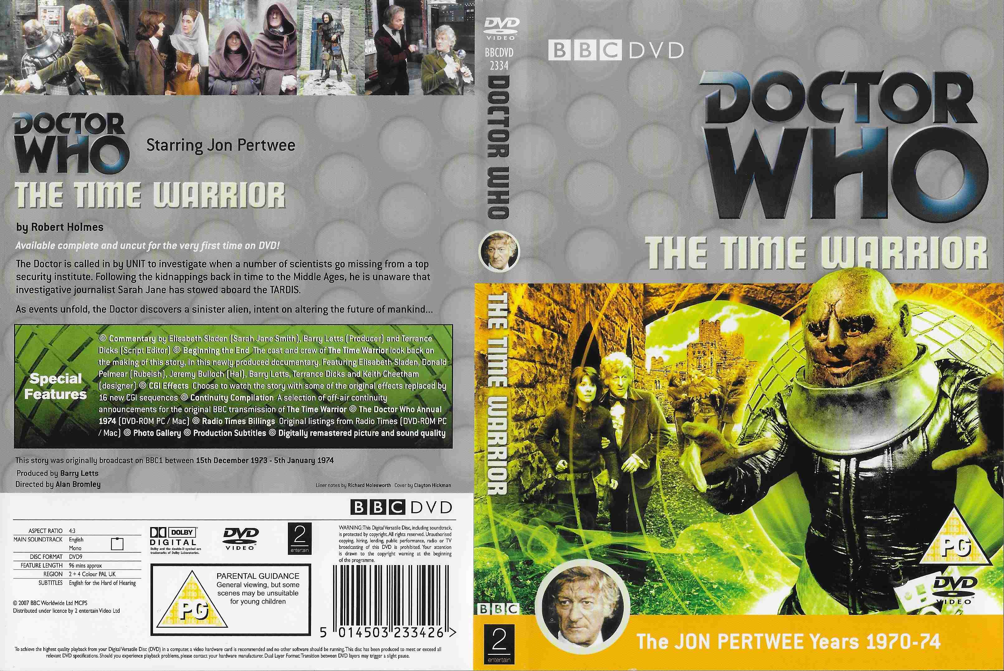 Picture of BBCDVD 2334 Doctor Who - The time warrior by artist Robert Holmes from the BBC records and Tapes library